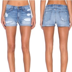 Current/Elliott The Bicycle Short Distressed Raw